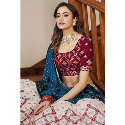 Indian Designer Ready To Wear Lehenga Choli Heavy Embroidery Sequence Work Wedding Wear Skirt