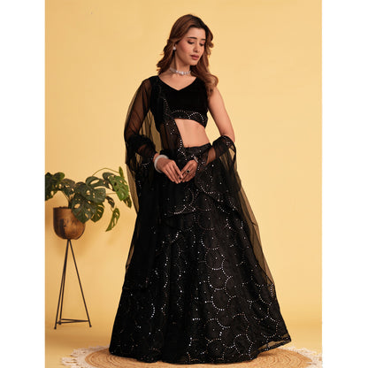 Pakistani Designer Roka Nikah Wear Georgette Fabric Lehenga Choli Suit With Net Dupatta