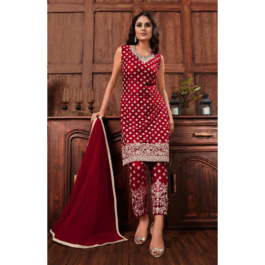Indian Designer Beautiful  Embroidery & Cording Work Salwar Kameez Shrug Suits