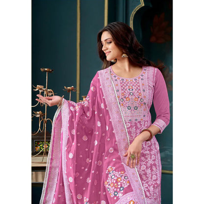 Indian Jacquard Designer Handwork Salwar Kameez Plazzo Pant Suits Designer Dupatta