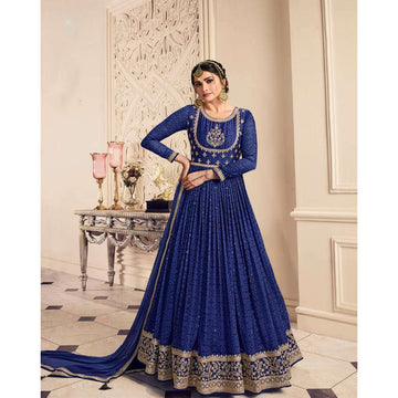 Heavy Embroidery Work Pakistani Roka Nikah Special Anarkali Gown For Women's