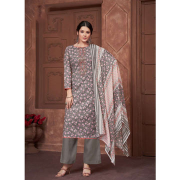 Heavy Embroidery Work Readymade Salwar Kameez Palazzo-Pant Suits With Dupatta