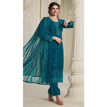 Pakistani Style Designer Georgette Work Traditional Wear Salwar Kameez Plazzo Pant Suit