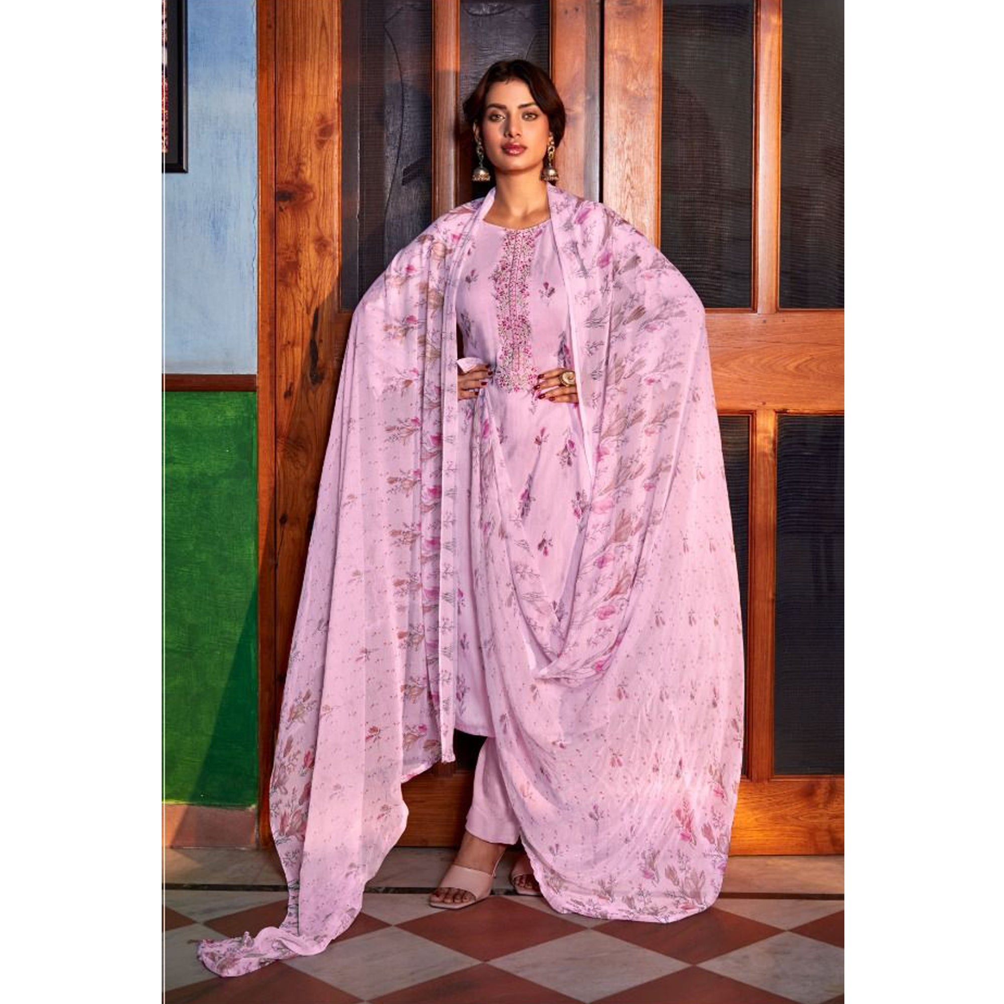 Indian Ethnic Party Wear Cotton Designer Salwar Kameez Plazzo Pant Suit