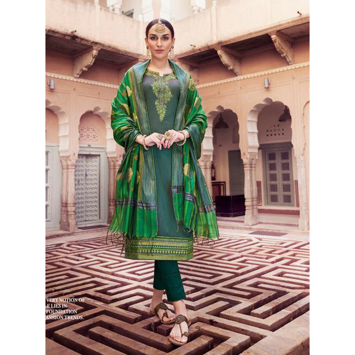 Eid Special Designer Banarasi Silk Cotton Fabric Salwar Kameez Suits