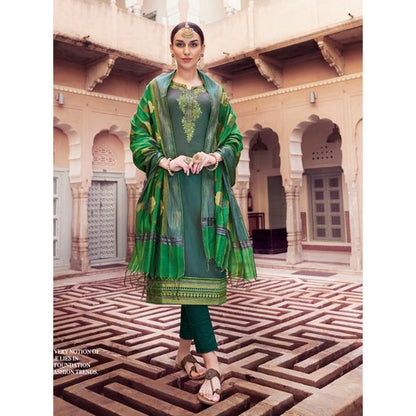 Eid Special Designer Banarasi Silk Cotton Fabric Salwar Kameez Suits