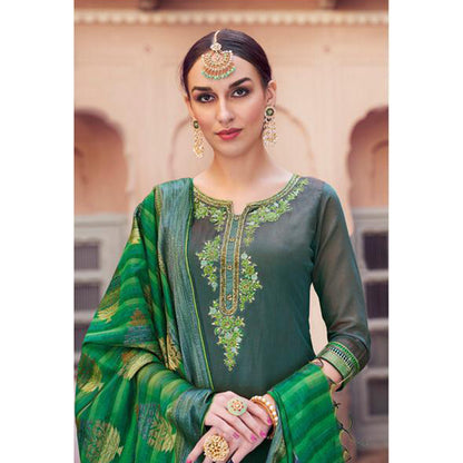 Eid Special Designer Banarasi Silk Cotton Fabric Salwar Kameez Suits