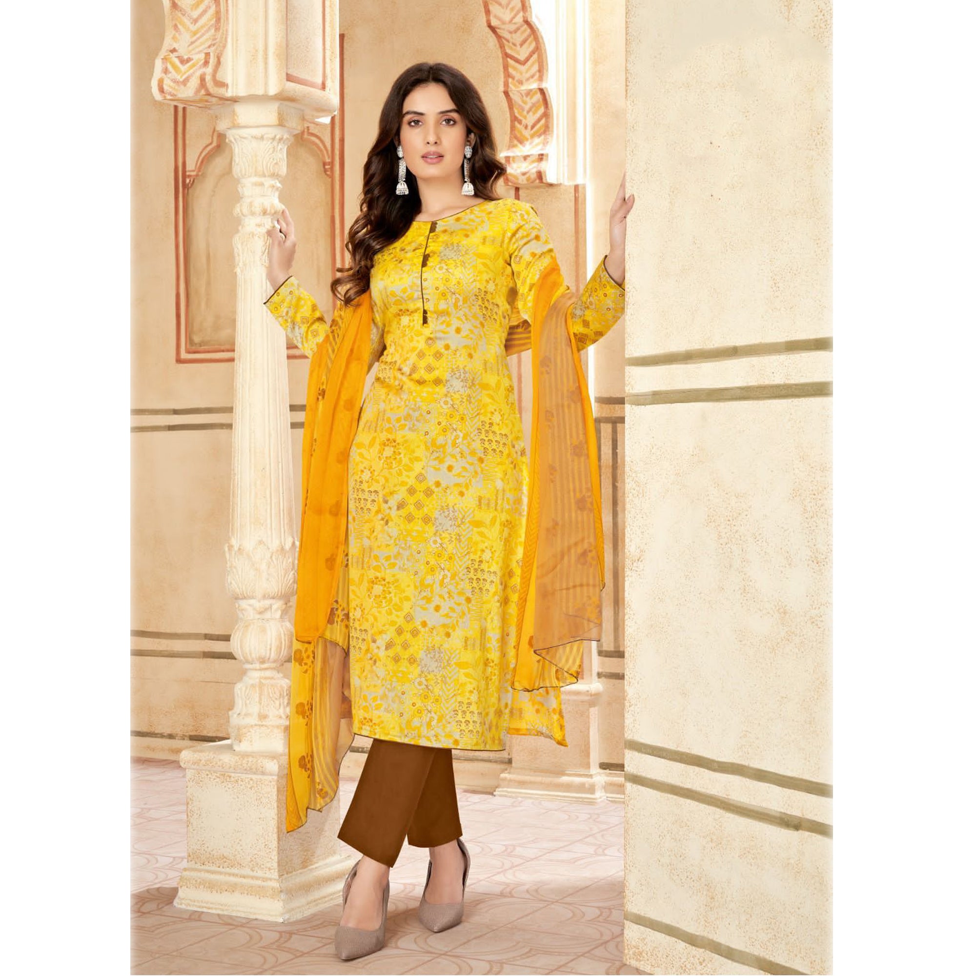 Exclusive Designer Cotton Fabric Summer Wear Salwar Kameez Pant Suit