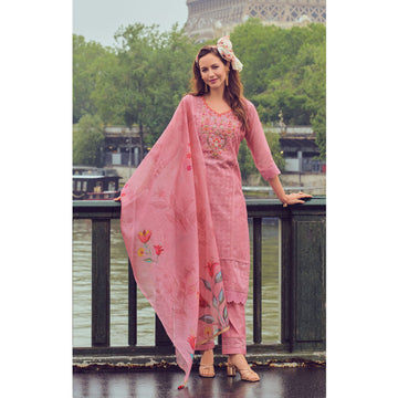 Beautiful Indian Casual Wear Cotton Designer Salwar Kameez Pant Suit