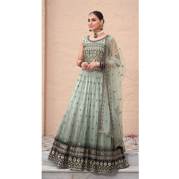 Indian Traditional Wedding Wear Heavy Embroidery Worked Lehenga Choli Outfit