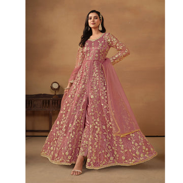 Indian Stylish Designer Georgette With Embroidery Work Anarkali Gown Suits