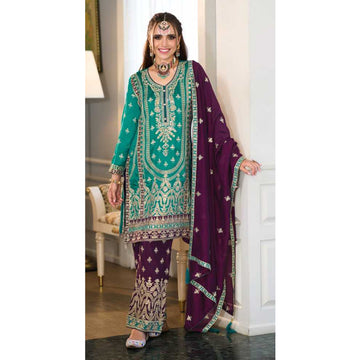 Special Eid Wear Readymade Printed Silk Georgette Salwar Kameez Plazzo Pant Suits