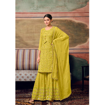 Handmade Eid Special Designer Gorgeous Shalwar Kameez Plazzo Dupatta Dress