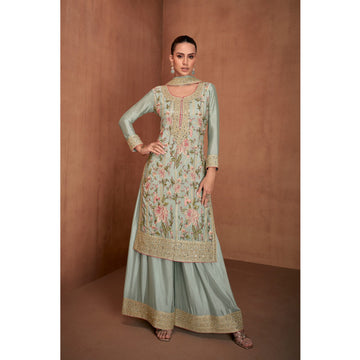 New Stylish Shalwar Kameez Dupatta Dresses Wedding Reception Wear Plazzo Suits