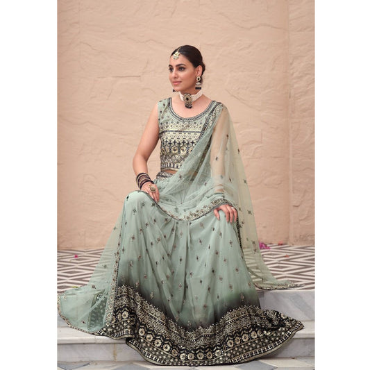 Indian Traditional Wedding Wear Heavy Embroidery Worked Lehenga Choli Outfit