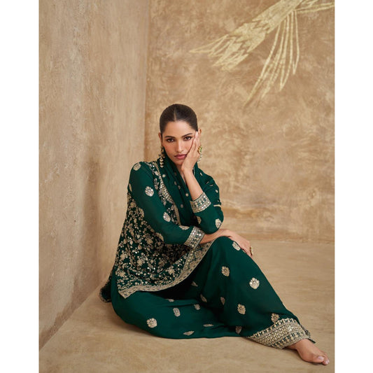 Roka Nikah Special Wear Salwar Kameez Palazzo Suits Heavy Embroidery Worked Dress