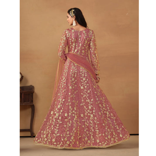 Indian Stylish Designer Georgette With Embroidery Work Anarkali Gown Suits