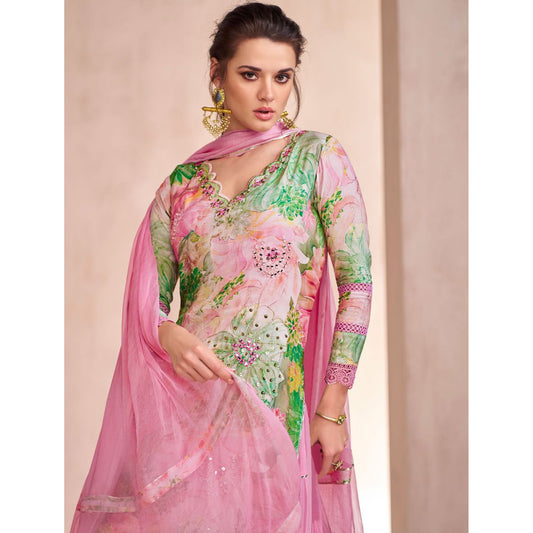 Hand Made Embroidery Work  Roka Nikah Wear Salwar Kameez Plazzo Suits