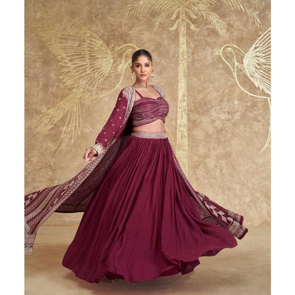 Pakistani Indian Designer Outfits Real Premium Chinon Silk Embroidery Western Lehenga Choli suits