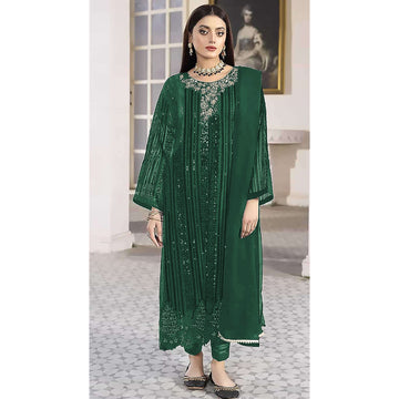 Indian Designer Georgette With Embroidery Sequence Work Event Party Wear Salwar Kameez Pant Suit