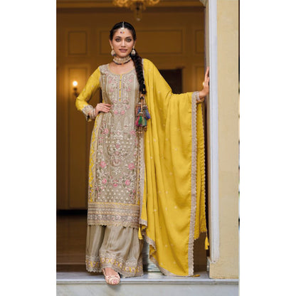 Eid Ramdan Wear Heavy Embroidery Work Stitched Designer Shalwar Kameez Plazzo Suits