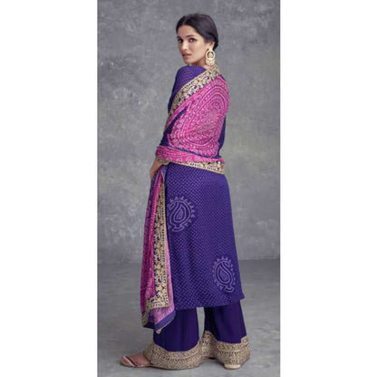 Royal Purple Colorful Indian Pakistani Designer Salwar Kameez Plazzo Suits