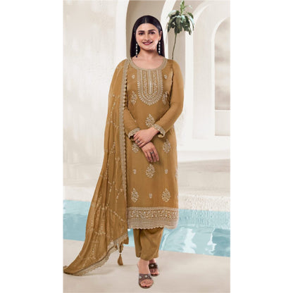 Wedding Function Wear Embroidery Work Salwar Kameez Palazzo - Pant Suits