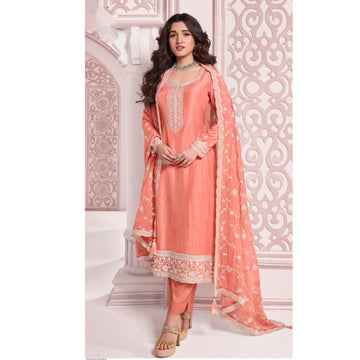 Beautiful Designer Premium Silk Heavy Embroidery Work Salwar Kameez Suits