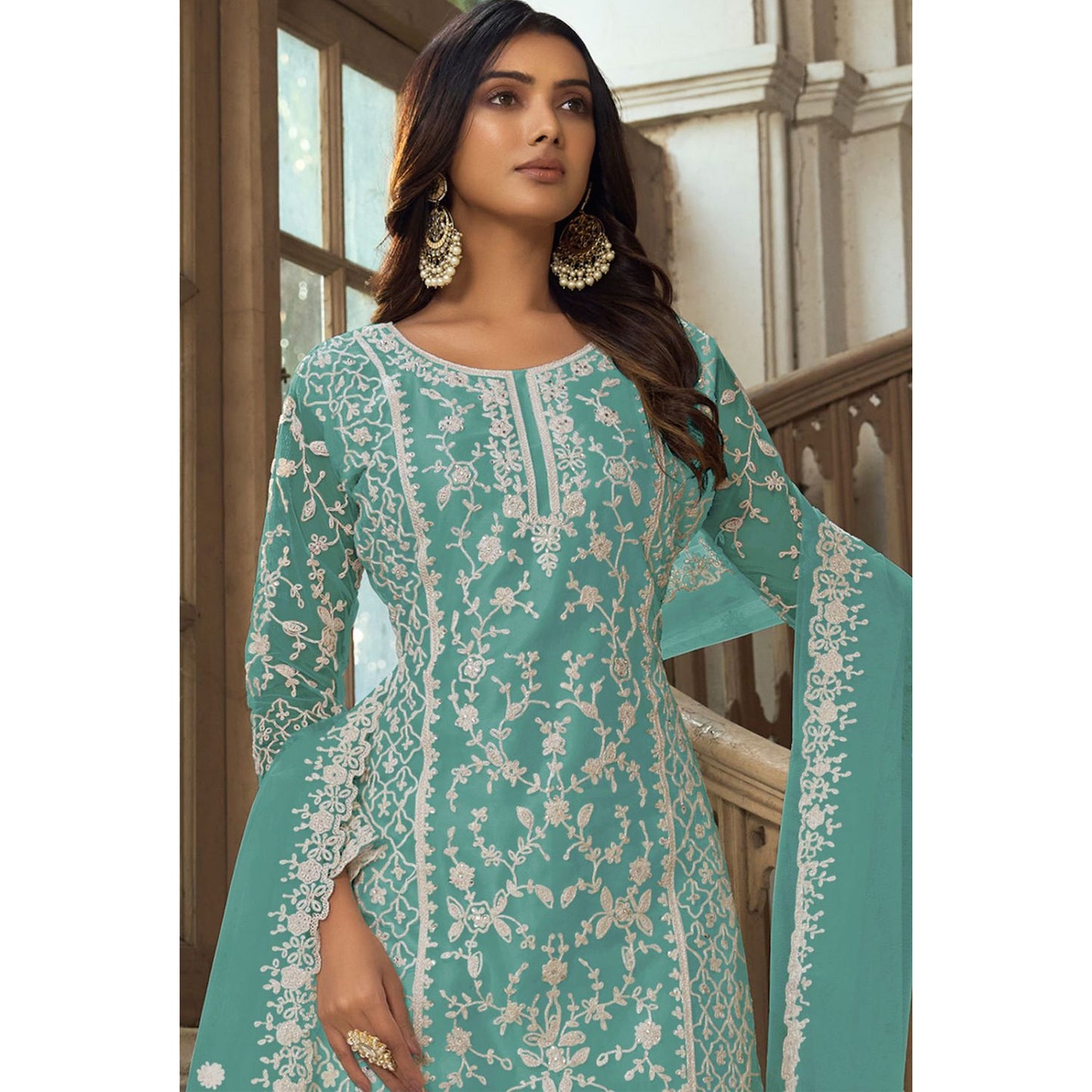 Trending Heavy Design Butterfly Net With Embroidery Work Salwar Kameez Plazzo Suits