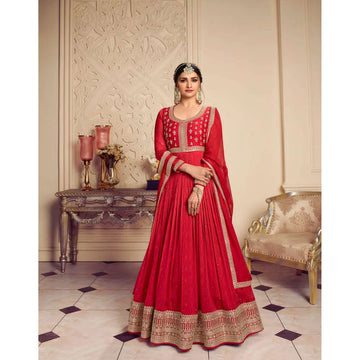 Bollywood Designer Real Georgette Fabric  Function Wear Anarkali Gown Suits