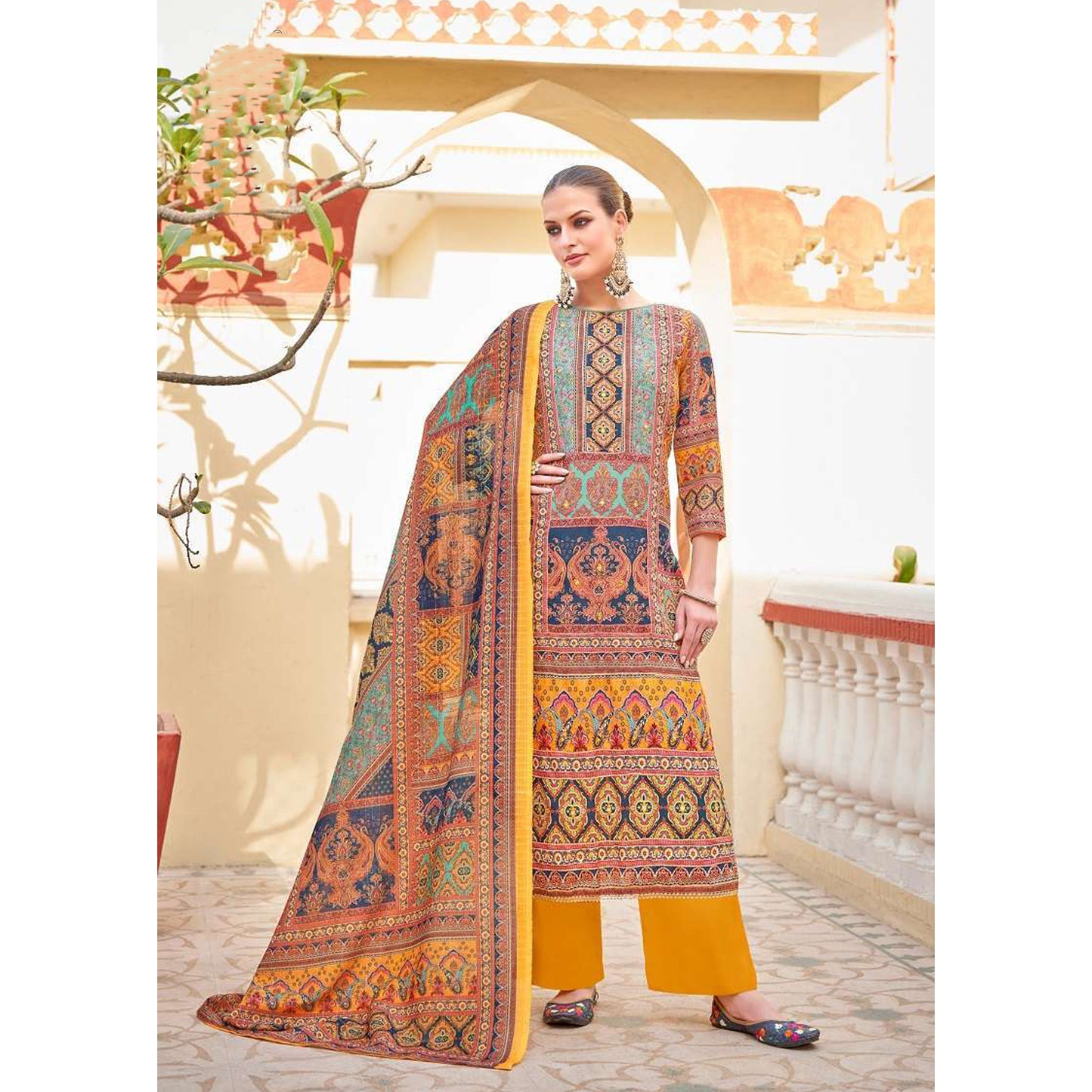 Bollywood Designer Premium Silk With Work Readymade Salwar Kameez Palazzo Suits