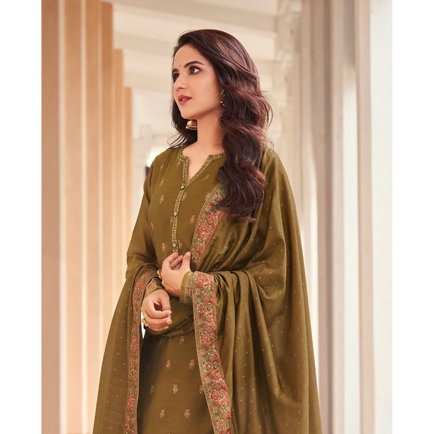 Stylish Attractive Designer Georgette Fabric Salwar Kameez Dresses