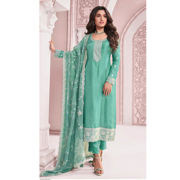 Ramzan Special Designer Heavy Embroidery Work Salwar Kameez Plazo Pant Suits