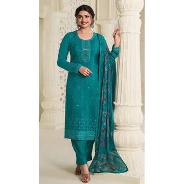 Indian Designer Royal Crepe Fabric Festival Wear Shalwar Kameez Plazzo-Pant Suits