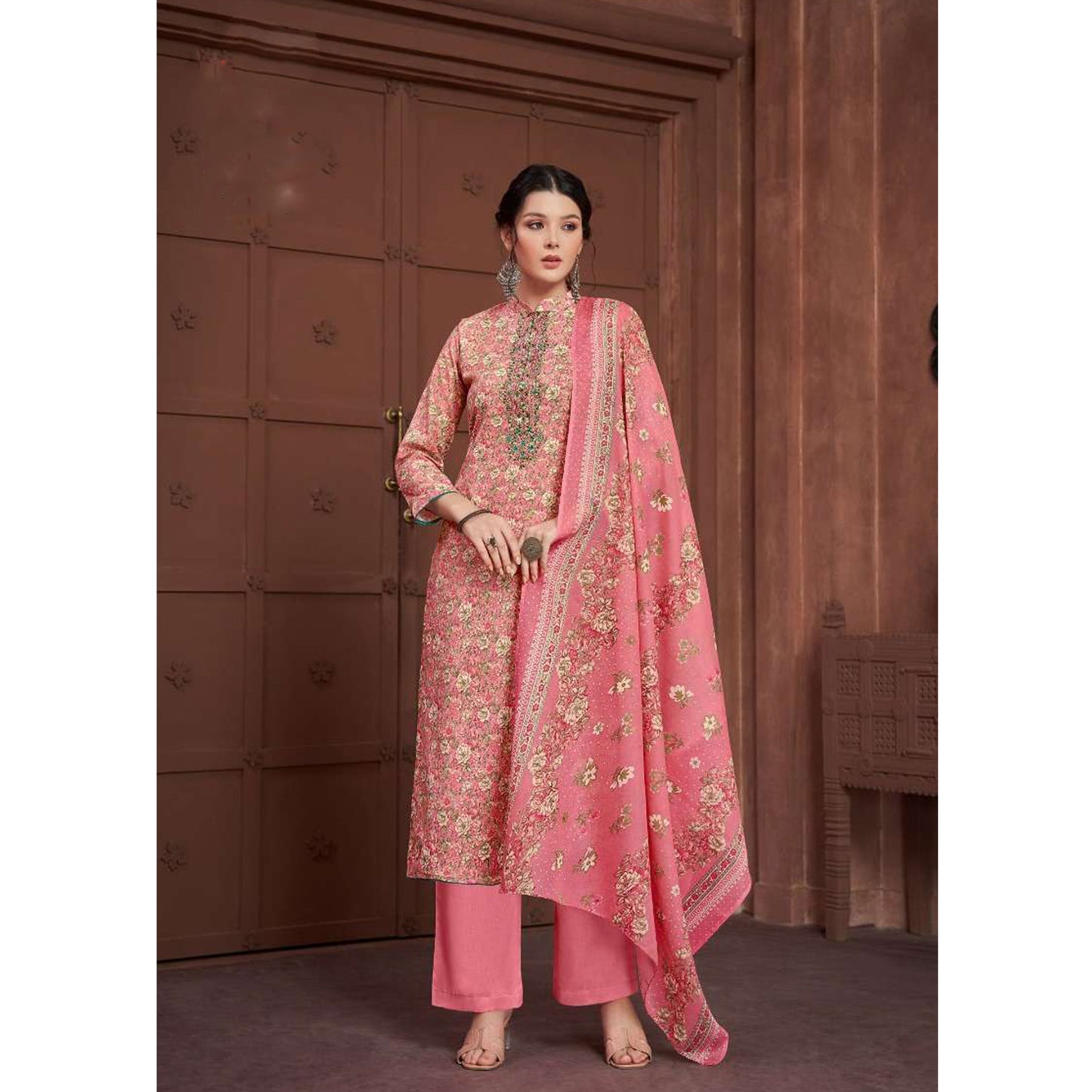 Eid Special Designer Shalwar Kameez Cotton Dupatta Dress Embroidery Work Suit