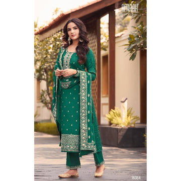 Exclusive Designer Embroidery Work Salwar Kameez Palazzo Suit's With Dupatta