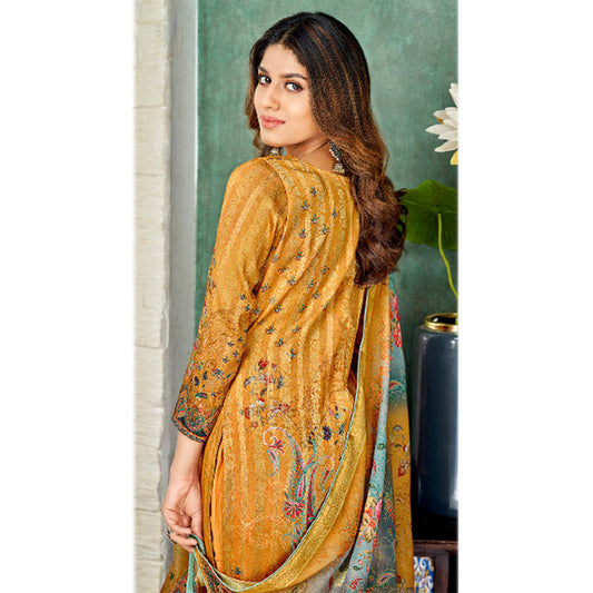 Women's Wear Beautiful Jacquard Designer & Printed Work Salwar Kameez Plazzo Pant Suit