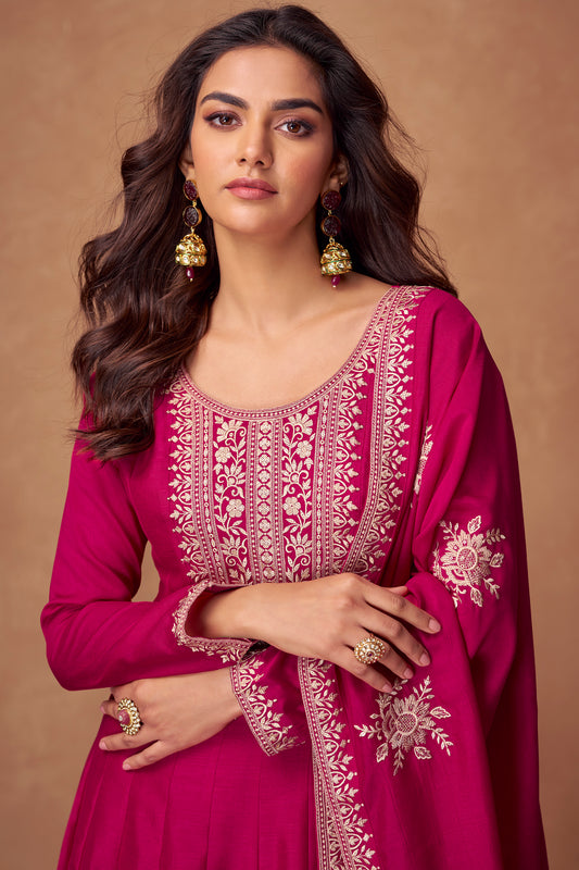 Elegant Anarkali night gowns with Embroidery for Wedding Celebrations