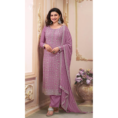 Indian Designer Thread Embroidery Chinon Work Event Wear Salwar Kameez Pant Suit