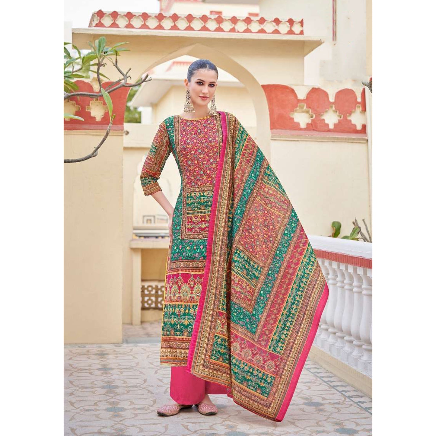 Bollywood Designer Premium Silk With Work Readymade Salwar Kameez Palazzo Suits