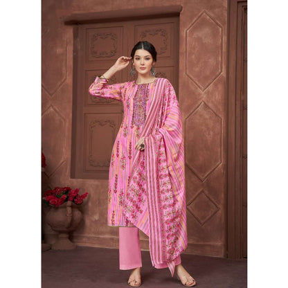 Ready To Wear Embroidery Work Salwar Kameez Palazzo Suits Cotton Dupatta