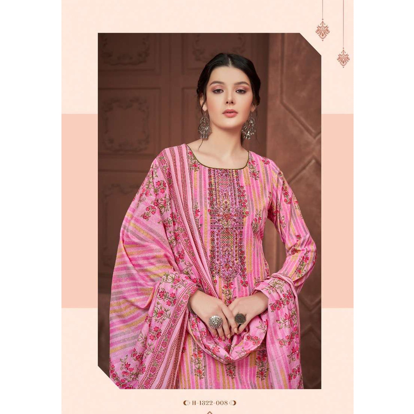 Ready To Wear Embroidery Work Salwar Kameez Palazzo Suits Cotton Dupatta