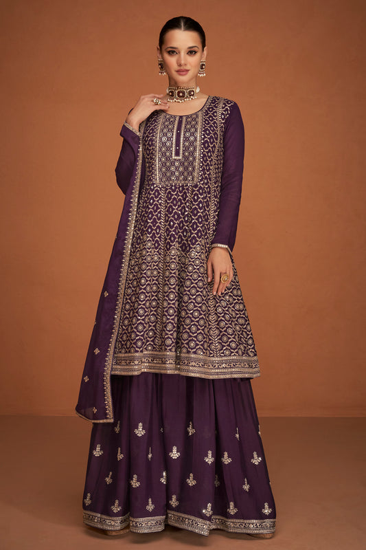 Indian Designer Readymade Embroidery Work Salwar Kameez Sharara Palazzo Suits