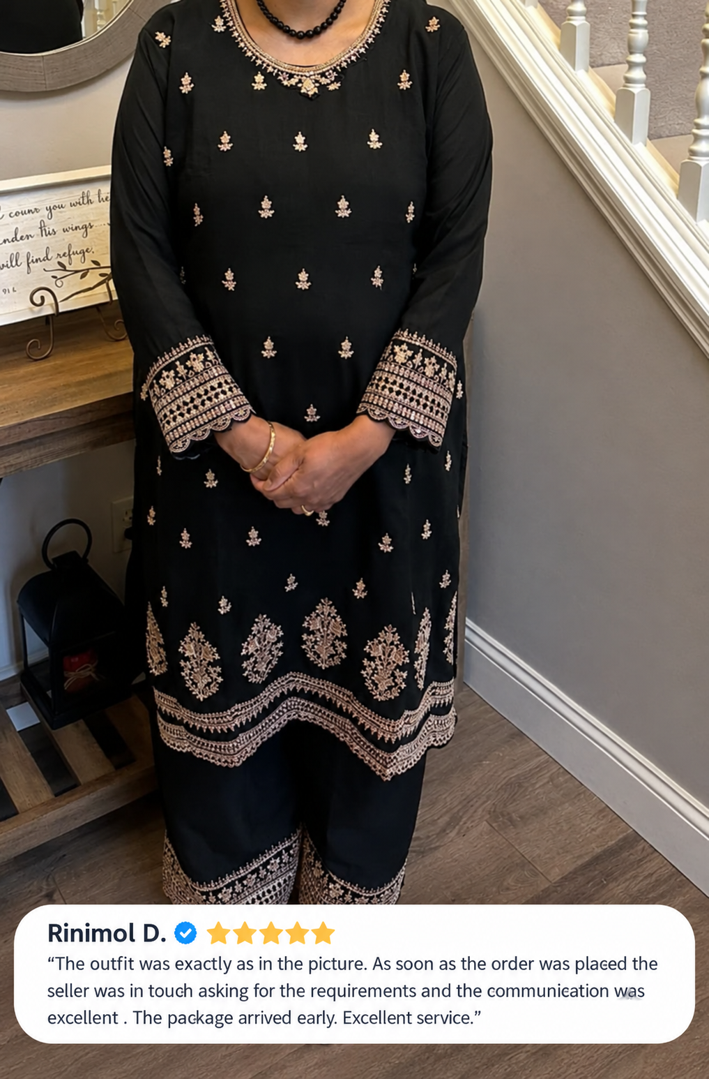 Georgette Fabric Black Color Unique Design Salwar Kameez Plazzo Suits
