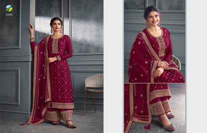 Indian Wedding Wear Georgette With Embroidery Work Salwar Kameez Plazzo Suit