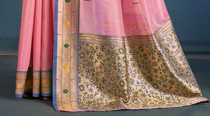 Soft Fabric Stitched Pakistani Saree Pink Color Designer Wedding Wear Saree