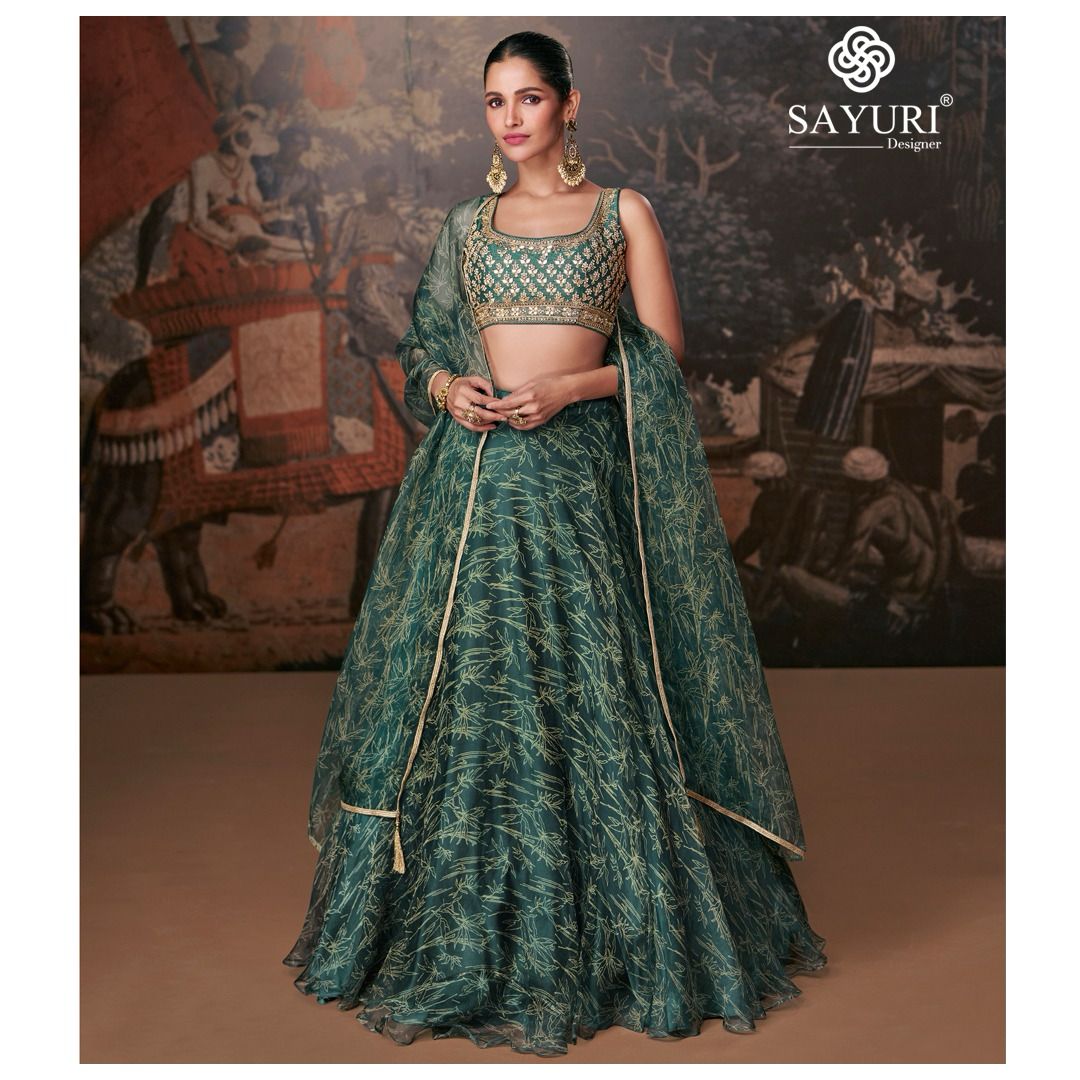 Event Wedding Wear Designer Organza Silk & Heavy Embroidery Work Lehenga Choli Suit