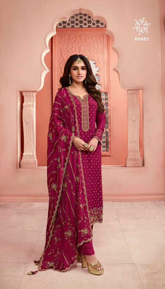 South Asian Women's Wear Salwar Kameez Plazzo Pant Suits Readymade Stylish Dress