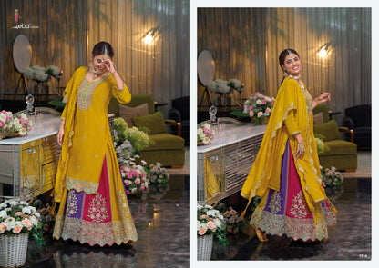 Pakistani Designer Wedding Special Heavy Chinon With Embroidery Work Salwar Kameez Skirt Suit