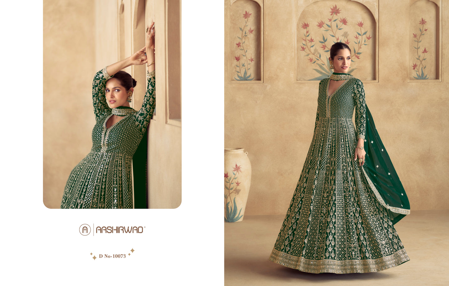 Indian Wedding Designer Heavy Georgette Fabric Party Wear Anarkali Gown Suit